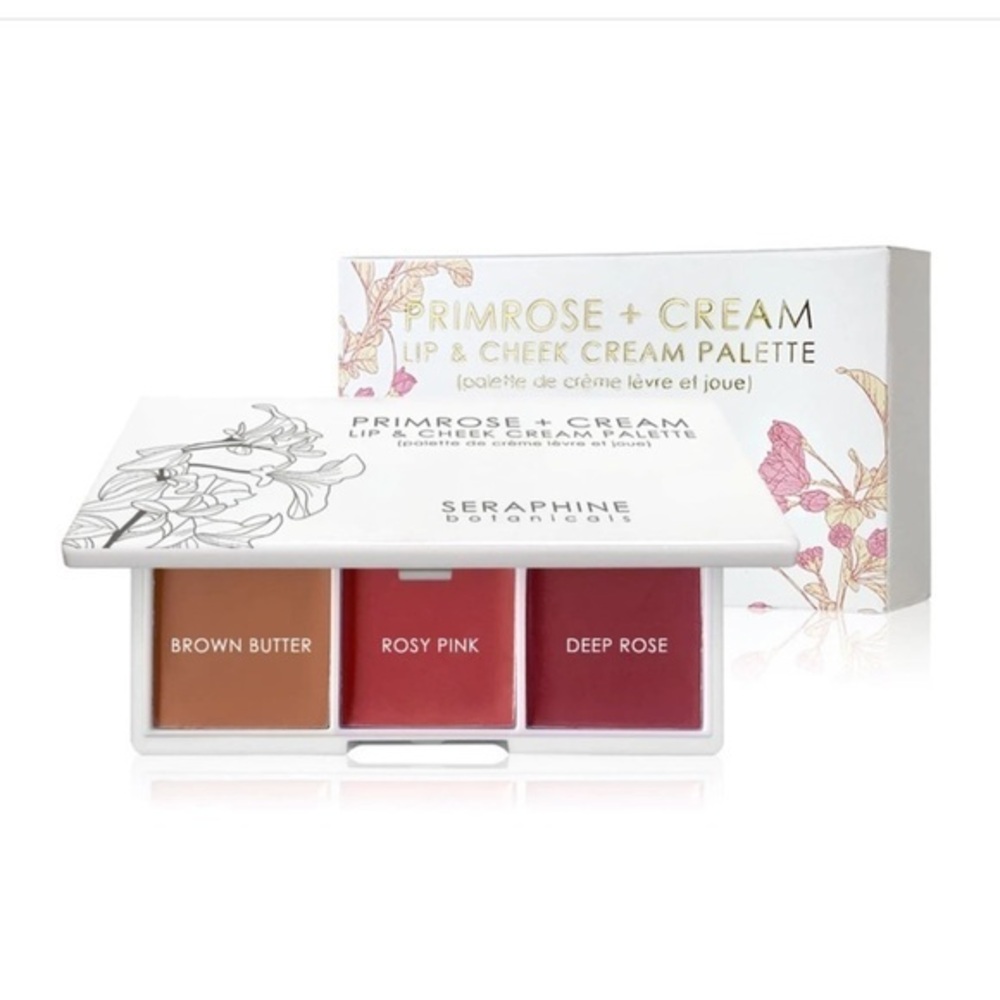 Primrose Cream Lip & Cheek Cream Palette from Seraphine Botanicals